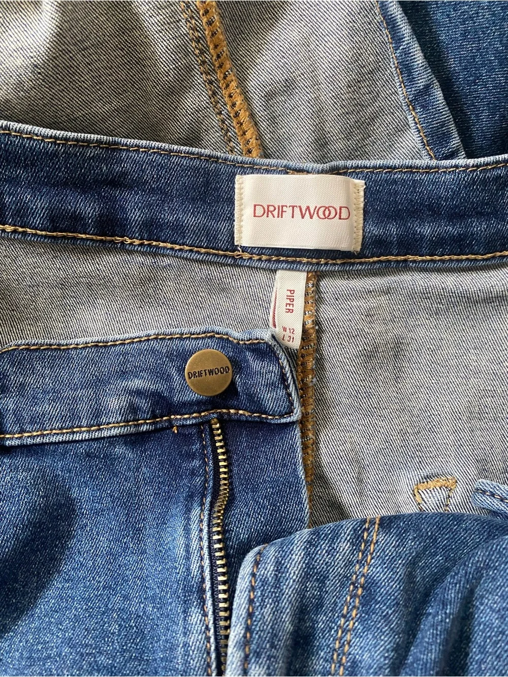 Driftwood Floral Embroidered Denim Skirt Size 12 Western Cowgirl Coastal Cottage - Picture 5 of 9